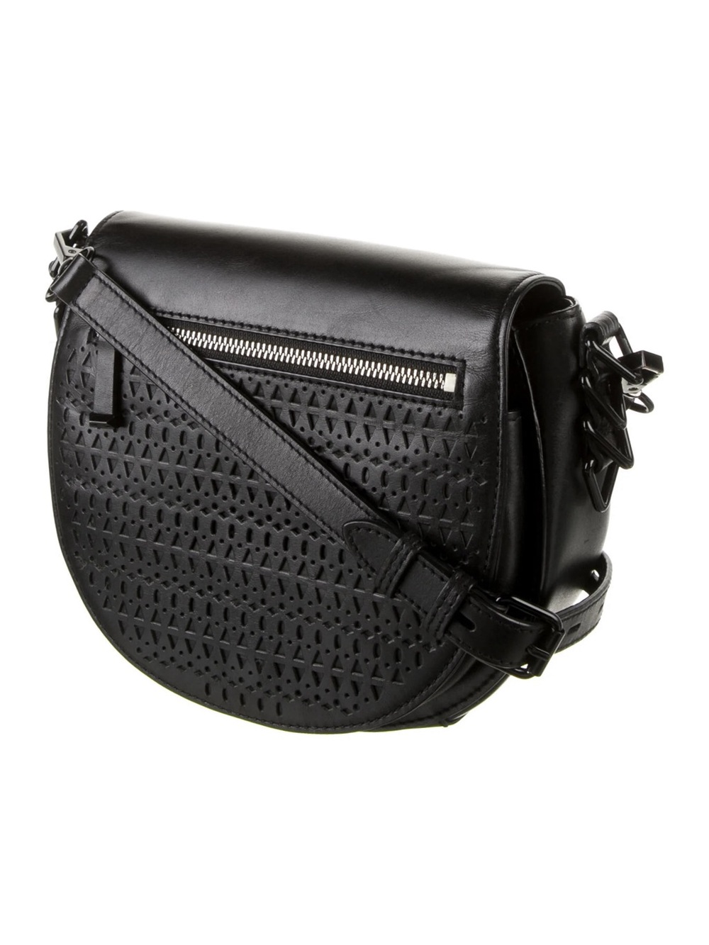 Rebecca Minkoff Black Leather Saddle Crossbody